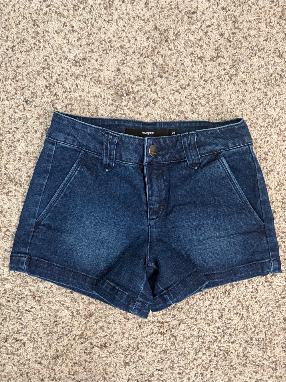 Harper Indigo Blue Denim Short Shorts
